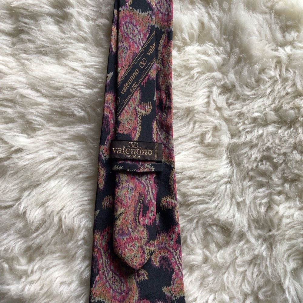 Valentino Cravatte 100% Silk Tie Made in Italy 4207 - Picture 8 of 10